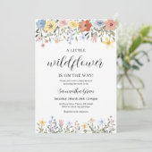 小さな野草の赤ちゃんシャワー 招待状 (スタンド正面)