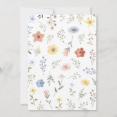 小さな野草の赤ちゃんシャワー 招待状 (裏面)