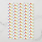 小さな野草の赤ちゃんシャワー 箔招待状 (裏面)