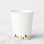 小さな野草の赤ちゃんシャワー 紙コップ (裏面)