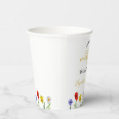 小さな野草の赤ちゃんシャワー 紙コップ (右)