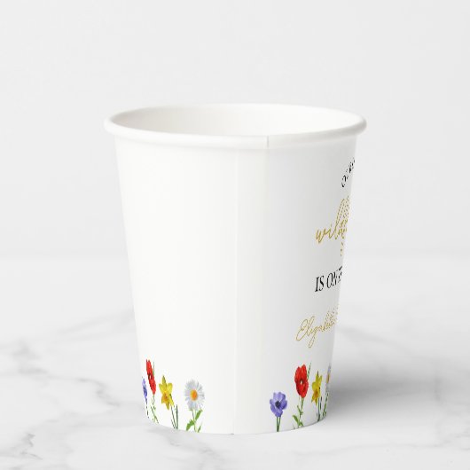 小さな野草の赤ちゃんシャワー 紙コップ (右)