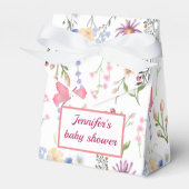 小さな野草の赤ちゃん女の子シャワー フェイバーボックス (正面サイド)