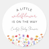 小さな野草の赤ん坊のシャワー開花フローラ ラウンドシール (正面)