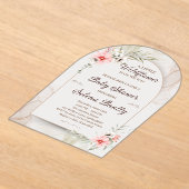 小さな野草の赤ん坊の女の子のシャワーエレガント アクリル招待状 (レイダウン)