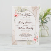 小さな野草の赤ん坊の女の子のシャワーエレガント 招待状 (スタンド正面)