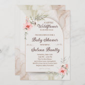 小さな野草の赤ん坊の女の子のシャワーエレガント 招待状 (正面/裏面)