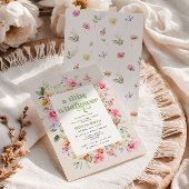 小さな野草の赤ん坊の女の子シャワー 招待状