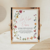 小さな野草の赤ん坊シャワー夜遅くのおむつ ポスター