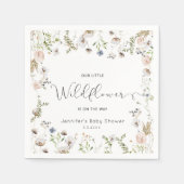 小さな野草は赤ん坊のシャワーの途中にある スタンダードカクテルナプキン (正面)