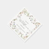 小さな野草は赤ん坊のシャワーの途中にある スタンダードカクテルナプキン (角)