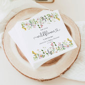 小さな野草は赤ん坊のシャワーの途中にある スタンダードカクテルナプキン