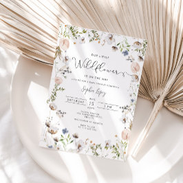 小さな野草は赤ん坊のシャワーの途中にある 招待状