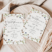 小さな野草は赤ん坊のシャワーの途中にある 招待状