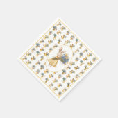 小さな野草動物の赤ちゃんシャワー スタンダードカクテルナプキン (角)