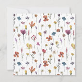 小さな野草園の牧草地の赤ちゃんシャワー 招待状 (裏面)