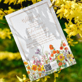 小さな野草坊保女の子の赤ちゃんシャワー 招待状