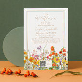 小さな野草坊保女の子の赤ちゃんシャワー 招待状