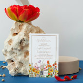 小さな野草坊保女の子の赤ちゃんシャワー 招待状