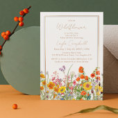 小さな野草坊保女の子の赤ちゃんシャワー 招待状