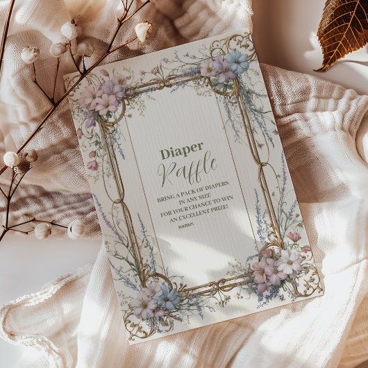 小さな野草娘おむつラッフル エンクロージャーカード