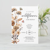 小さな野草娘のベビーシャワー招待状 招待状 (スタンド正面)