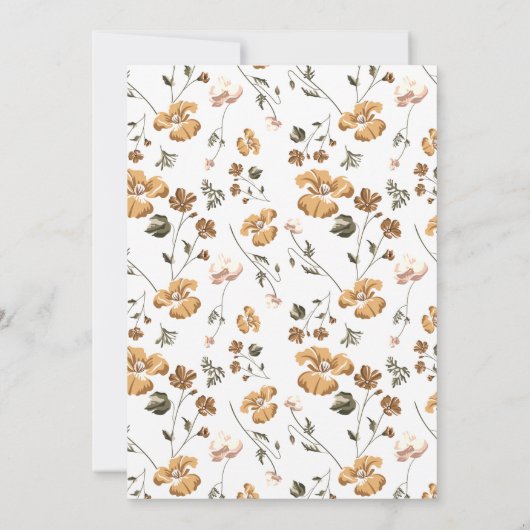 小さな野草娘のベビーシャワー招待状 招待状 (裏面)