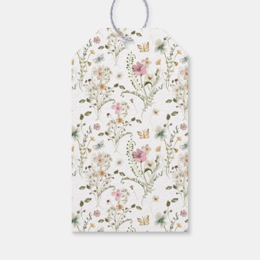 小さな野草娘の赤ちゃんシャワーの恩恵 ギフトタグ (裏面)