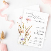 小さな野草娘の赤ちゃんシャワーエレガント 招待状