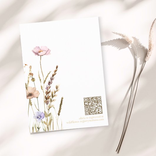 小さな野草娘の赤ちゃんシャワーエレガント 招待状