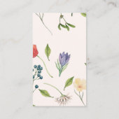 小さな野草娘の赤ちゃんシャワー エンクロージャーカード (裏面)