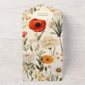 小さな野草娘の赤ちゃんシャワー オールインワン招待状 (外側)