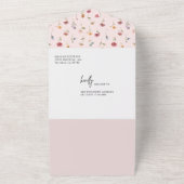 小さな野草娘の赤ちゃんシャワー オールインワン招待状 (外側)