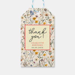 小さな野草娘の赤ちゃんシャワー ギフトタグ