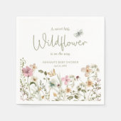 小さな野草娘の赤ちゃんシャワー スタンダードカクテルナプキン (正面)