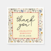 小さな野草娘の赤ちゃんシャワー スタンダードカクテルナプキン (正面)