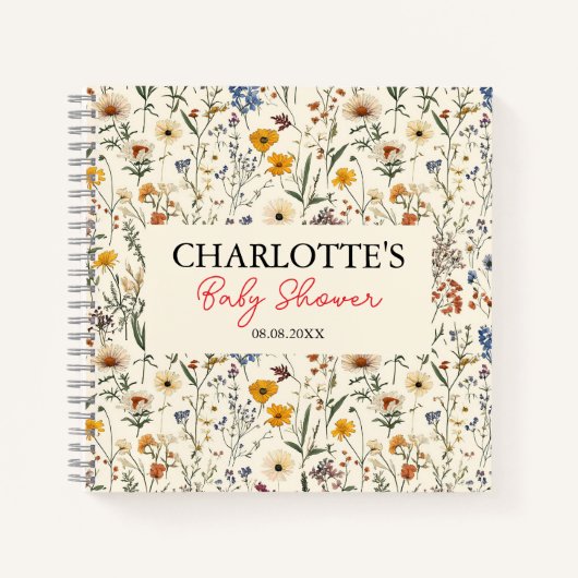 小さな野草娘の赤ちゃんシャワー ノートブック (正面)