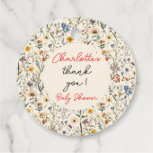 小さな野草娘の赤ちゃんシャワー フェイバータグ (裏面)