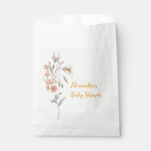 小さな野草娘の赤ちゃんシャワー フェイバーバッグ (正面)