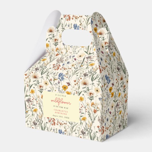 小さな野草娘の赤ちゃんシャワー フェイバーボックス (裏面サイド)