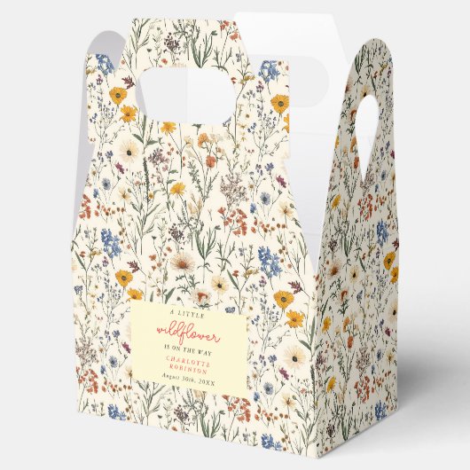 小さな野草娘の赤ちゃんシャワー フェイバーボックス (オープン)