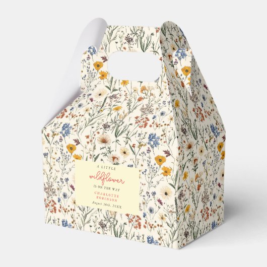 小さな野草娘の赤ちゃんシャワー フェイバーボックス (正面サイド)