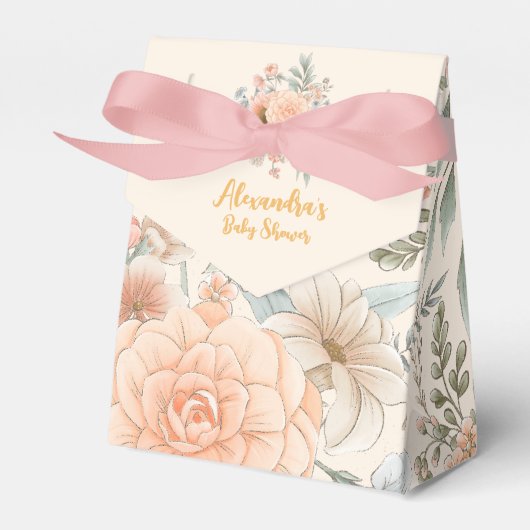 小さな野草娘の赤ちゃんシャワー フェイバーボックス (正面サイド)