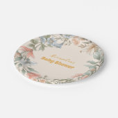 小さな野草娘の赤ちゃんシャワー ペーパープレート (アングル)