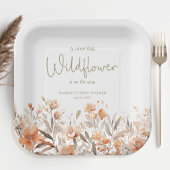 小さな野草娘の赤ちゃんシャワー ペーパープレート