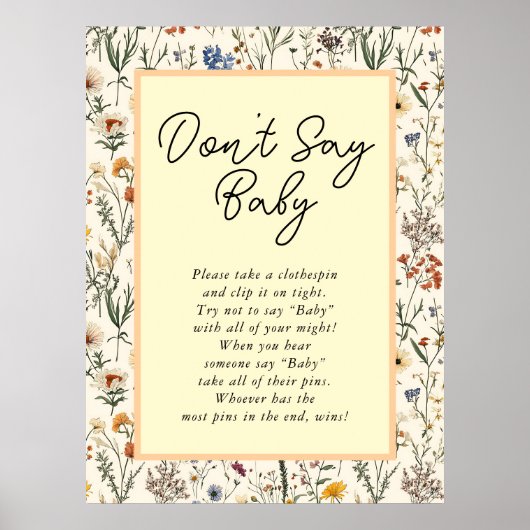 小さな野草娘の赤ちゃんシャワー ポスター (正面)