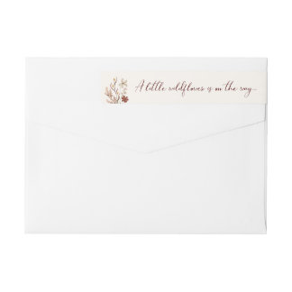 小さな野草娘の赤ちゃんシャワー ラップアラウンドラベル