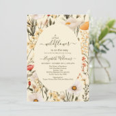 小さな野草娘の赤ちゃんシャワー 招待状 (スタンド正面)