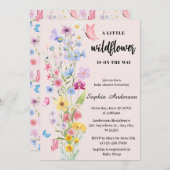 小さな野草娘の赤ちゃんシャワー 招待状 (正面/裏面)