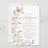 小さな野草娘の赤ちゃんシャワー 招待状 (正面)